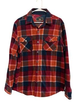 2/$30 Freedom Foundry Plaid Fleece Button Front Shirt Jacket Shacket Medium